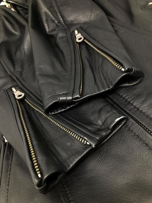 HARLEY-DAVIDSON（ハーレーダビッドソン）HARLEY-DAVIDSON (ハーレーダビッドソン) シングルライダースジャケット ブラック サイズ:Sの古着・服飾アイテム