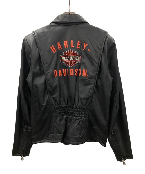 HARLEY-DAVIDSON（ハーレーダビッドソン）HARLEY-DAVIDSON (ハーレーダビッドソン) シングルライダースジャケット ブラック サイズ:Sの古着・服飾アイテム