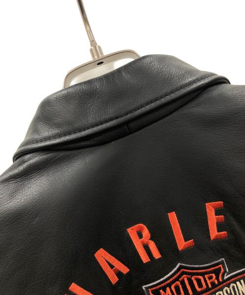 HARLEY-DAVIDSON（ハーレーダビッドソン）HARLEY-DAVIDSON (ハーレーダビッドソン) シングルライダースジャケット ブラック サイズ:Sの古着・服飾アイテム