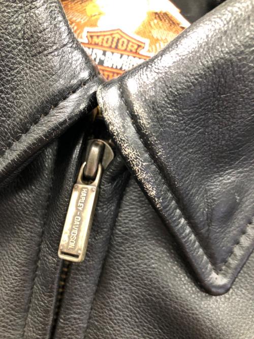 HARLEY-DAVIDSON（ハーレーダビッドソン）HARLEY-DAVIDSON (ハーレーダビッドソン) シングルライダースジャケット ブラック サイズ:Mの古着・服飾アイテム