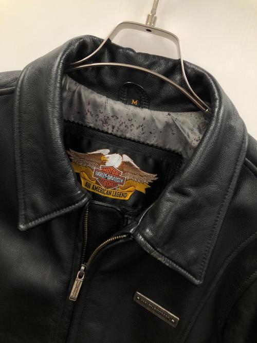 HARLEY-DAVIDSON（ハーレーダビッドソン）HARLEY-DAVIDSON (ハーレーダビッドソン) シングルライダースジャケット ブラック サイズ:Mの古着・服飾アイテム