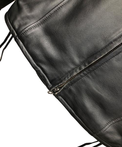 HARLEY-DAVIDSON（ハーレーダビッドソン）HARLEY-DAVIDSON (ハーレーダビッドソン) シングルライダースジャケット ブラック サイズ:Mの古着・服飾アイテム