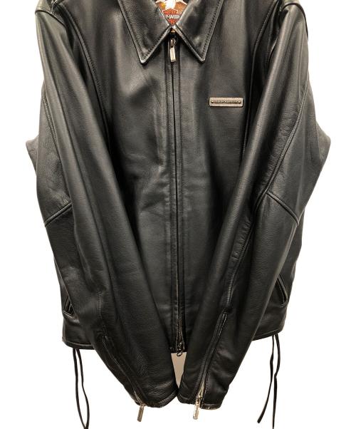 HARLEY-DAVIDSON（ハーレーダビッドソン）HARLEY-DAVIDSON (ハーレーダビッドソン) シングルライダースジャケット ブラック サイズ:Mの古着・服飾アイテム