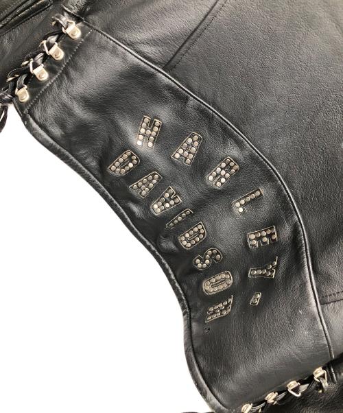 HARLEY-DAVIDSON（ハーレーダビッドソン）HARLEY-DAVIDSON (ハーレーダビッドソン) シングルライダースジャケット ブラック サイズ:Mの古着・服飾アイテム