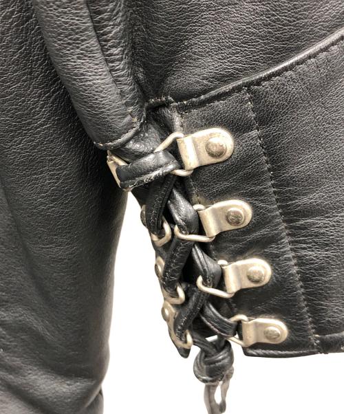 HARLEY-DAVIDSON（ハーレーダビッドソン）HARLEY-DAVIDSON (ハーレーダビッドソン) シングルライダースジャケット ブラック サイズ:Mの古着・服飾アイテム