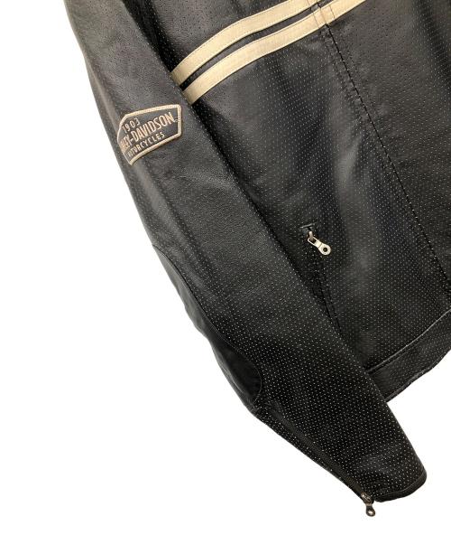 HARLEY-DAVIDSON（ハーレーダビッドソン）HARLEY-DAVIDSON (ハーレーダビッドソン) ライダースジャケット ブラック サイズ:Mの古着・服飾アイテム