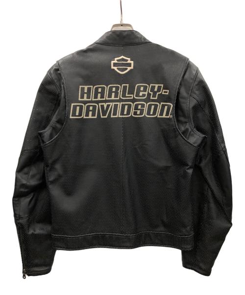 HARLEY-DAVIDSON（ハーレーダビッドソン）HARLEY-DAVIDSON (ハーレーダビッドソン) ライダースジャケット ブラック サイズ:Mの古着・服飾アイテム