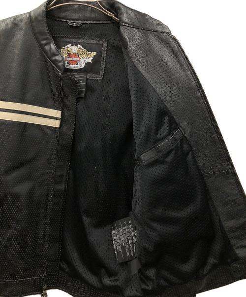 HARLEY-DAVIDSON（ハーレーダビッドソン）HARLEY-DAVIDSON (ハーレーダビッドソン) ライダースジャケット ブラック サイズ:Mの古着・服飾アイテム