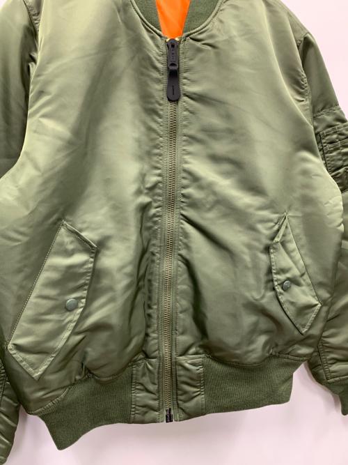 ALPHA INDUSTRIES（アルファインダストリーズ）ALPHA INDUSTRIES (アルファインダストリーズ) MA-1ジャケット グリーン サイズ:Mの古着・服飾アイテム