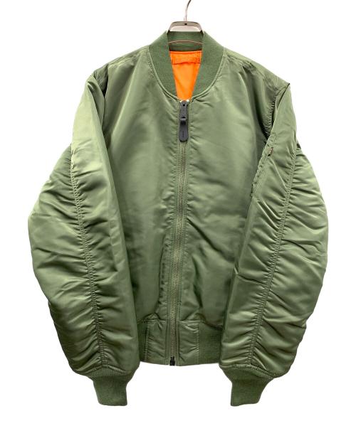 ALPHA INDUSTRIES（アルファインダストリーズ）ALPHA INDUSTRIES (アルファインダストリーズ) MA-1ジャケット グリーン サイズ:Mの古着・服飾アイテム