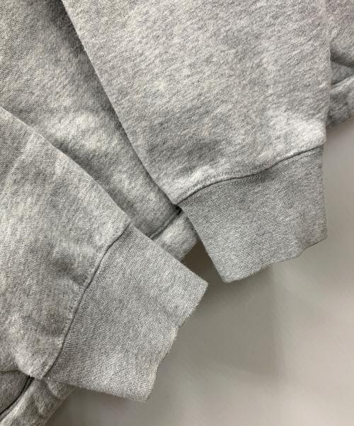 HUF（ハフ）HUF (ハフ) ハーフジップスウェット 1/4 Zip Mockneck Fleece Sweater（ジップ モックネック フリース セーター） グレー×ホワイト サイズ:Mの古着・服飾アイテム