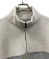 HUF (ハフ) ハーフジップスウェット 1/4 Zip Mockneck Fleece Sweater（ジップ モックネック フリース セーター） グレー×ホワイト サイズ:M：7000円