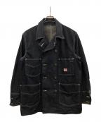 HED LIGHTヘッドライト）の古着「デニムジャケット 9.5oz. SPECIAL WEAVE DENIM DOUBLE BREASTED COAT （ヘッドライト 9.5オンス スペシャル ウィーブ デニム ダブル ブレスト コート）」｜インディゴ
