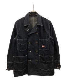 HED LIGHT（ヘッドライト）の古着「デニムジャケット 9.5oz. SPECIAL WEAVE DENIM DOUBLE BREASTED COAT （ヘッドライト 9.5オンス スペシャル ウィーブ デニム ダブル ブレスト コート）」｜インディゴ