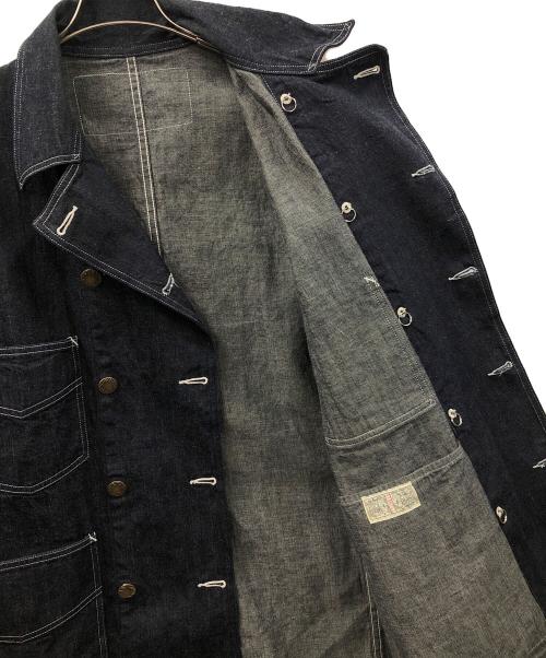 HED LIGHT（ヘッドライト）HED LIGHT デニムジャケット 9.5oz. SPECIAL WEAVE DENIM DOUBLE BREASTED COAT （ヘッドライト 9.5オンス スペシャル ウィーブ デニム ダブル ブレスト コート） サイズ:40の古着・服飾アイテム