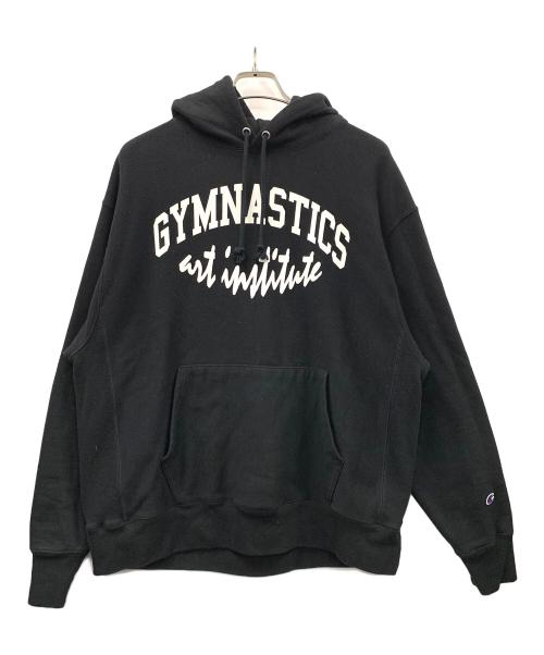 Champion REVERSE WEAVE（チャンピオン リバース ウィーブ）Champion REVERSE WEAVE (チャンピオン リバース ウィーブ) プルオーバーパーカー  ブラック サイズ:XLの古着・服飾アイテム