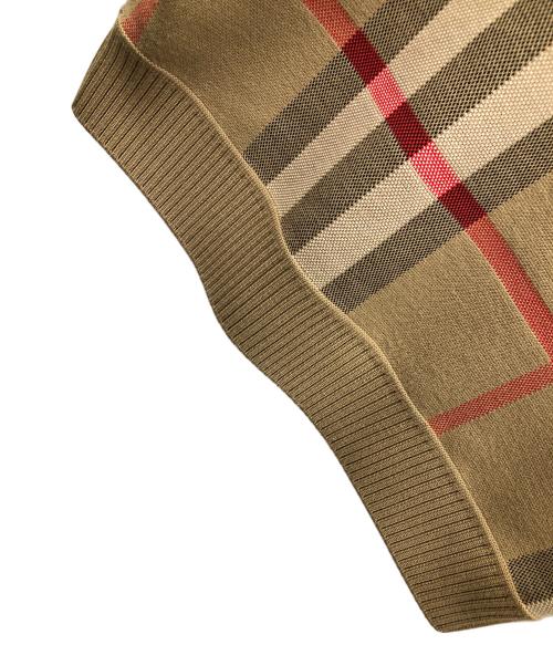 BURBERRY（バーバリー）BURBERRY (バーバリー) クルーネックニット CHECK TECHNICAL WOOL JACQUARD SWEATER （チェック テクニカル ウール ジャカード セーター） ベージュ サイズ:Sの古着・服飾アイテム