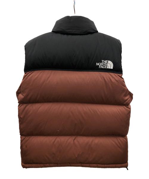 THE NORTH FACE（ザ ノース フェイス）THE NORTH FACE (ザ ノース フェイス) ダウンベスト NUPTSE VEST（ヌプシ ベスト） ブラウン×ブラック サイズ:Mの古着・服飾アイテム