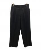 COMME des GARCONS HOMMEコムデギャルソン オム）の古着「タック入りワイドパンツ」｜ブラック