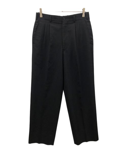 COMME des GARCONS HOMME（コムデギャルソン オム）COMME des GARCONS HOMME (コムデギャルソン オム) タック入りワイドパンツ ブラック サイズ:Mの古着・服飾アイテム