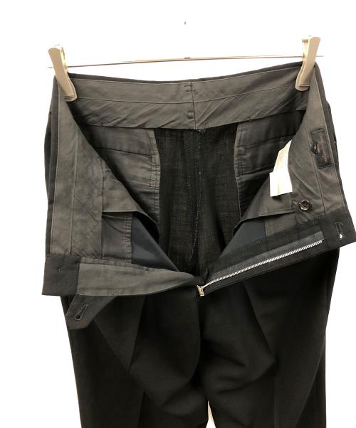 COMME des GARCONS HOMME（コムデギャルソン オム）COMME des GARCONS HOMME (コムデギャルソン オム) タック入りワイドパンツ ブラック サイズ:Mの古着・服飾アイテム