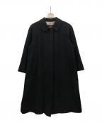BURBERRYバーバリー）の古着「ステンカラーコート ロングコート」｜ブラック