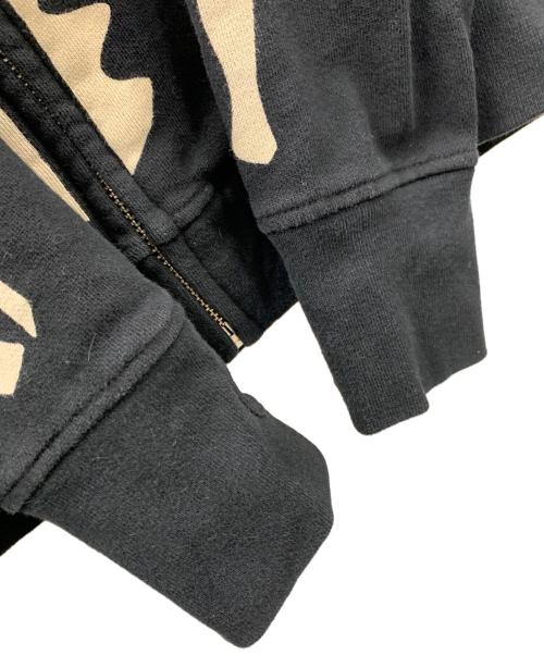 VANSON（バンソン）VANSON (バンソン) ジップパーカー スカル ブラック サイズ:Mの古着・服飾アイテム