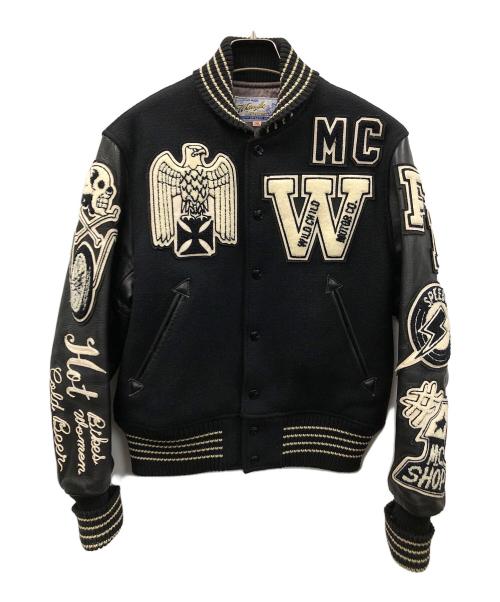 whitesville（ホワイツビル）whitesville (ホワイツビル) スタジャン フルデコワッペン ブラック サイズ:36の古着・服飾アイテム