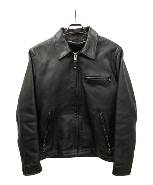 Schott（ショット）Schott (ショット) シングルライダースジャケット ブラック サイズ:36の古着・服飾アイテム