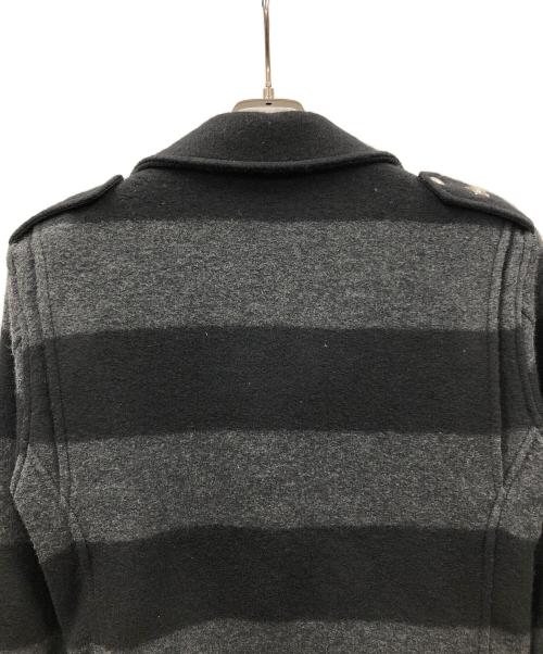 Schott（ショット）Schott (ショット) ウールライダースジャケット ブラック×グレー サイズ:Sの古着・服飾アイテム