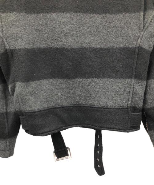Schott（ショット）Schott (ショット) ウールライダースジャケット ブラック×グレー サイズ:Sの古着・服飾アイテム