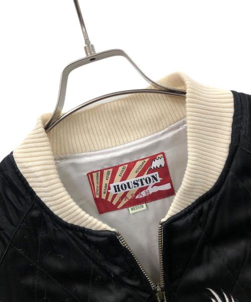 HOUSTON（ヒューストン）HOUSTON (ヒューストン) スカジャン HAWK（ハンク/鷹） ブラック サイズ:MEDIUMの古着・服飾アイテム