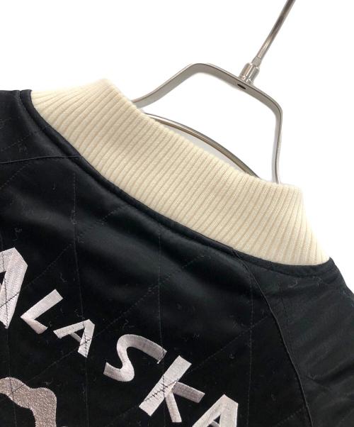 HOUSTON（ヒューストン）HOUSTON (ヒューストン) スカジャン HAWK（ハンク/鷹） ブラック サイズ:MEDIUMの古着・服飾アイテム