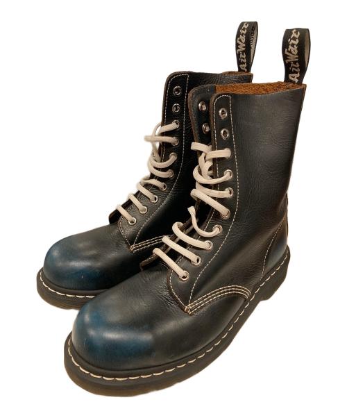 Dr.Martens（ドクターマーチン）Dr.Martens (ドクターマーチン) 10ホールブーツ ネイビー×ブルー サイズ:UK7の古着・服飾アイテム