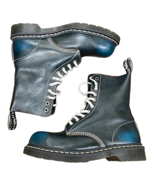Dr.Martens（ドクターマーチン）Dr.Martens (ドクターマーチン) 10ホールブーツ ネイビー×ブルー サイズ:UK7の古着・服飾アイテム