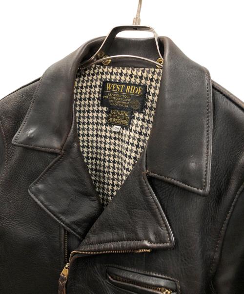 WEST RIDE（ウエストライド）WEST RIDE (ウエストライド) レザーライダースジャケット ブラック サイズ:40の古着・服飾アイテム