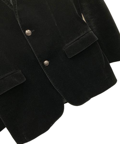 BURBERRY BLACK LABEL（バーバリーブラックレーベル）BURBERRY BLACK LABEL (バーバリーブラックレーベル) テーラードジャケット ベロア ブラック サイズ:Mの古着・服飾アイテム