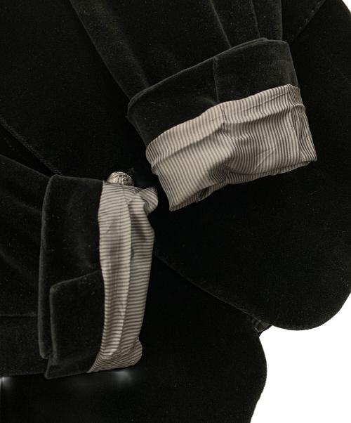 BURBERRY BLACK LABEL（バーバリーブラックレーベル）BURBERRY BLACK LABEL (バーバリーブラックレーベル) テーラードジャケット ベロア ブラック サイズ:Mの古着・服飾アイテム
