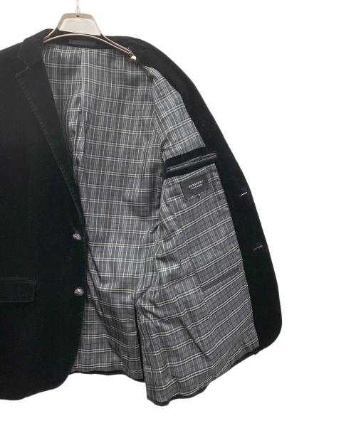 BURBERRY BLACK LABEL（バーバリーブラックレーベル）BURBERRY BLACK LABEL (バーバリーブラックレーベル) テーラードジャケット ベロア ブラック サイズ:Mの古着・服飾アイテム