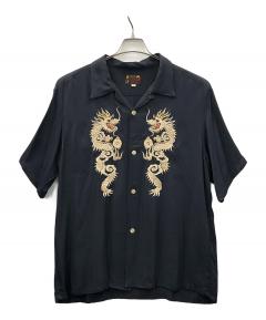 あ*ー様 RUDE GALLERY メキシカンマリアボーリングシャツ　開襟　黒 中古・古着通販】RUDE GALLERY (ルードギャラリー) マリアボーリング