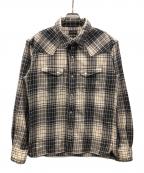 FLAT HEADフラット ヘッド）の古着「ネルシャツ」｜ナチュラル×ブラウン