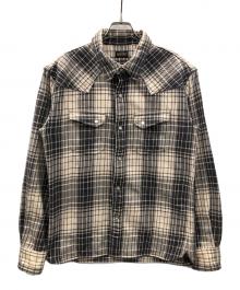 FLAT HEAD（フラット ヘッド）の古着「ネルシャツ」｜ナチュラル×ブラウン