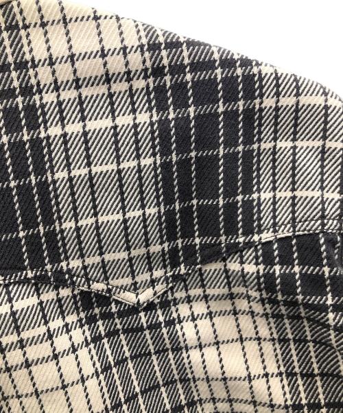 FLAT HEAD（フラット ヘッド）FLAT HEAD (フラット ヘッド) ネルシャツ ナチュラル×ブラウン サイズ:42の古着・服飾アイテム