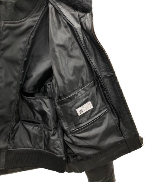 Liugoo Leathers（リューグーレザーズ）Liugoo Leathers (リューグーレザーズ) レザージャケット ブラック サイズ:LLの古着・服飾アイテム