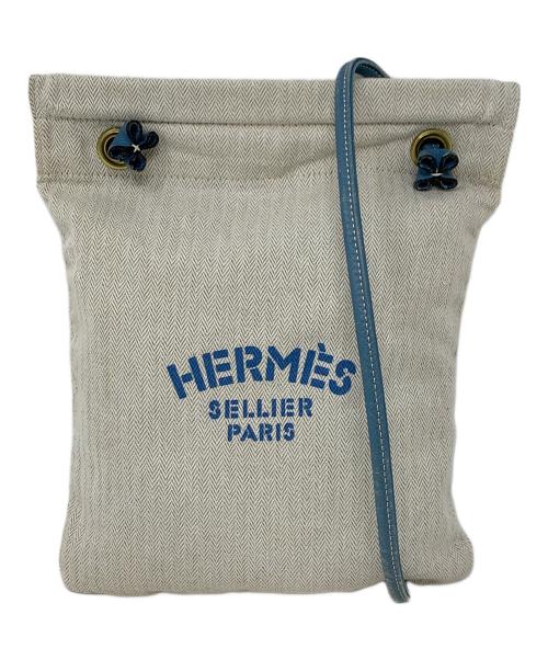 HERMES（エルメス）HERMES (エルメス) ショルダーバッグ アリーヌPM ナチュラル×ブルー サイズ:実寸サイズにてご確認ください。の古着・服飾アイテム