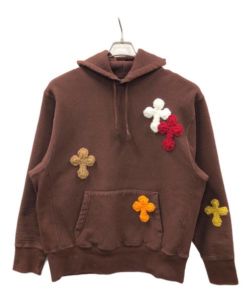 YARN（ヤーン）YARN (ヤーン) SYUMAN. (シュウマン) プルオーバーパーカー ブラウン サイズ:Largeの古着・服飾アイテム