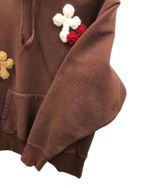 YARN（ヤーン）YARN (ヤーン) SYUMAN. (シュウマン) プルオーバーパーカー ブラウン サイズ:Largeの古着・服飾アイテム