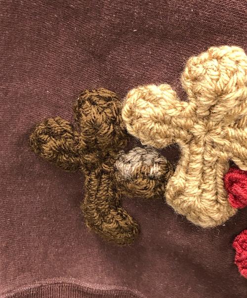 YARN（ヤーン）YARN (ヤーン) SYUMAN. (シュウマン) プルオーバーパーカー ブラウン サイズ:Largeの古着・服飾アイテム