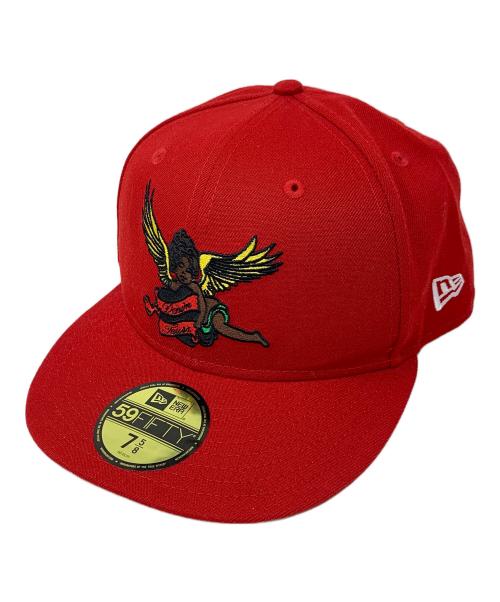 Denim Tears（デニムティアーズ）Denim Tears (デニムティアーズ) New Era (ニューエラ) キャップ 59FIFTY（フィフティーナインフィフティー） レッド サイズ:7 5/8の古着・服飾アイテム
