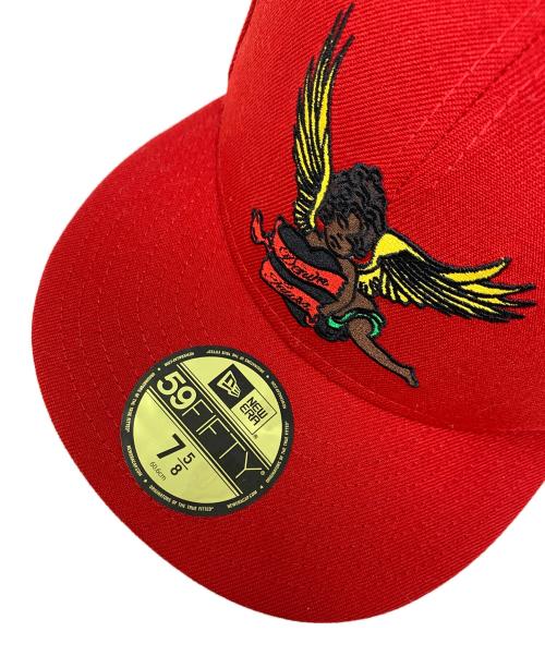 Denim Tears（デニムティアーズ）Denim Tears (デニムティアーズ) New Era (ニューエラ) キャップ 59FIFTY（フィフティーナインフィフティー） レッド サイズ:7 5/8の古着・服飾アイテム